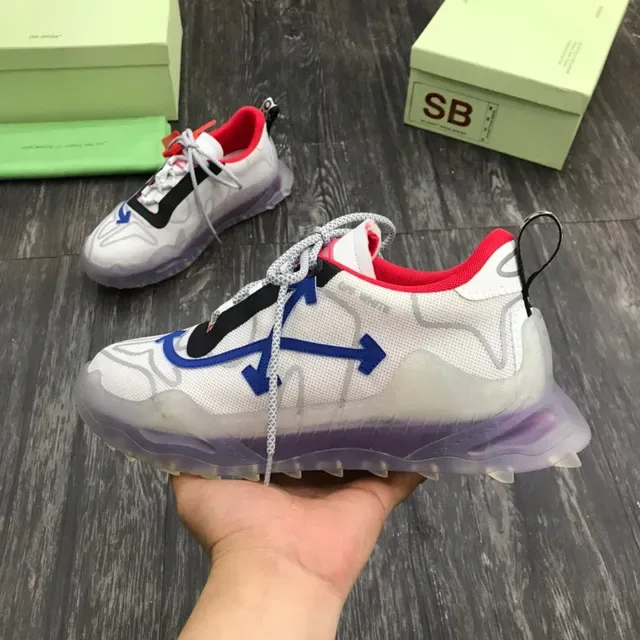 Off-White Runner White Red Blue Translucent Chunky Sneakers 4
