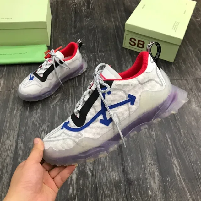 Off-White Runner White Red Blue Translucent Chunky Sneakers 5