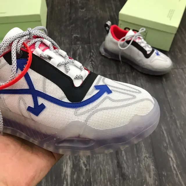 Off-White Runner White Red Blue Translucent Chunky Sneakers 6