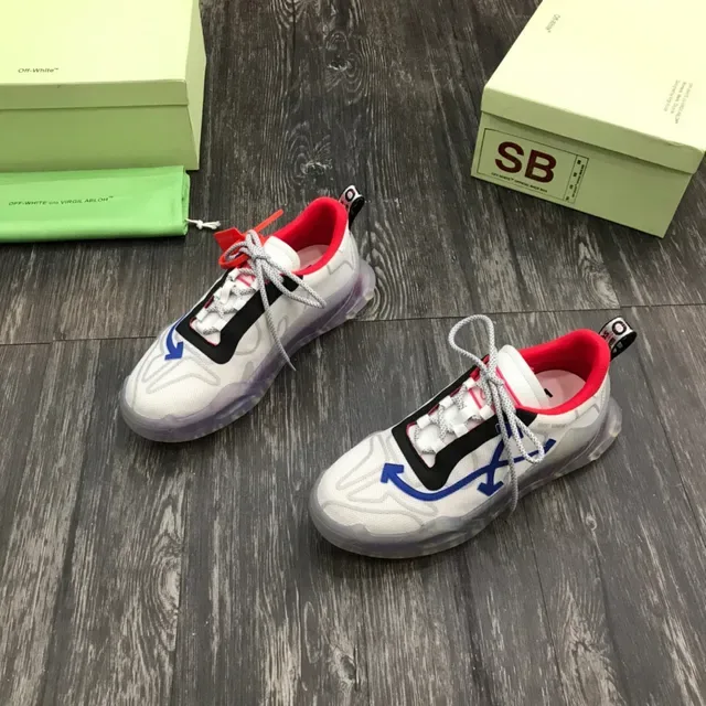 Off-White Runner White Red Blue Translucent Chunky Sneakers 8