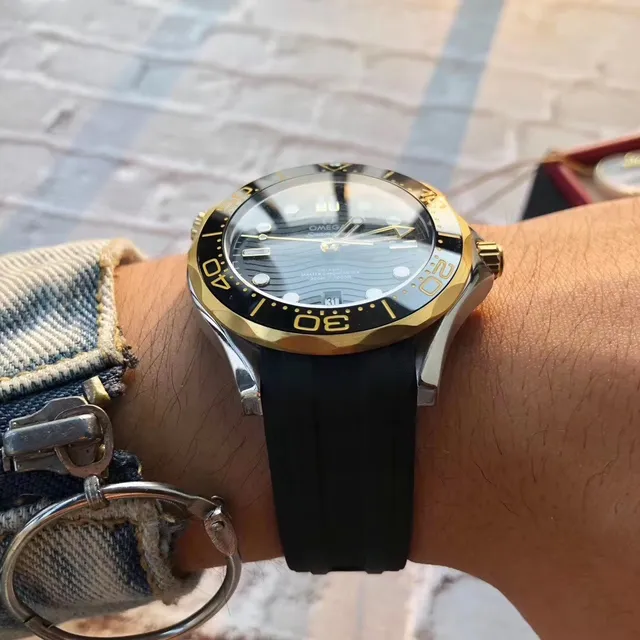 Omega Seamaster Professionnel Cadran Noir Gold-Tone Mechanical Montre 6