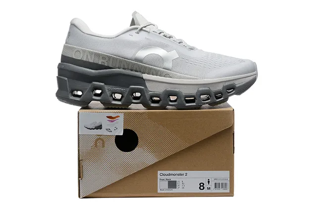 On Cloudmonster Light Gray দৌড়ের জুতো 2
