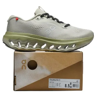 On Cloudsurfer 3 Light Gray Army Green Running Shoes