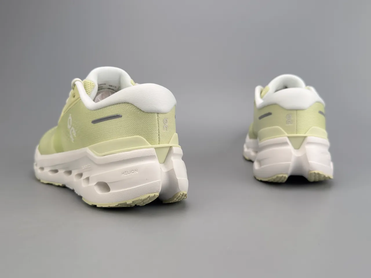 On Green White Engineered Mesh Upper Hollowed CloudTec Midsole Pods Running Shoes 6