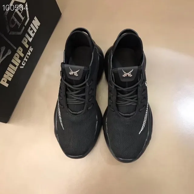 Philipp Plein Active Black Crystal Sword Logo Chunky Sneakers 7