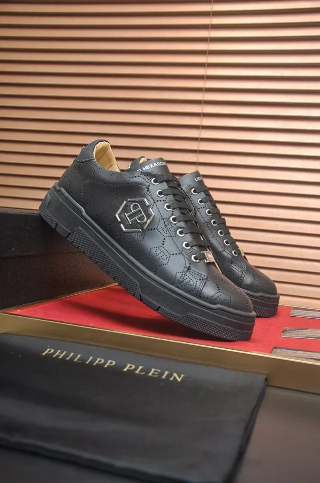 Philipp Plein Hexagon Perforated Black लाइफस्टाइल स्नीकर 4