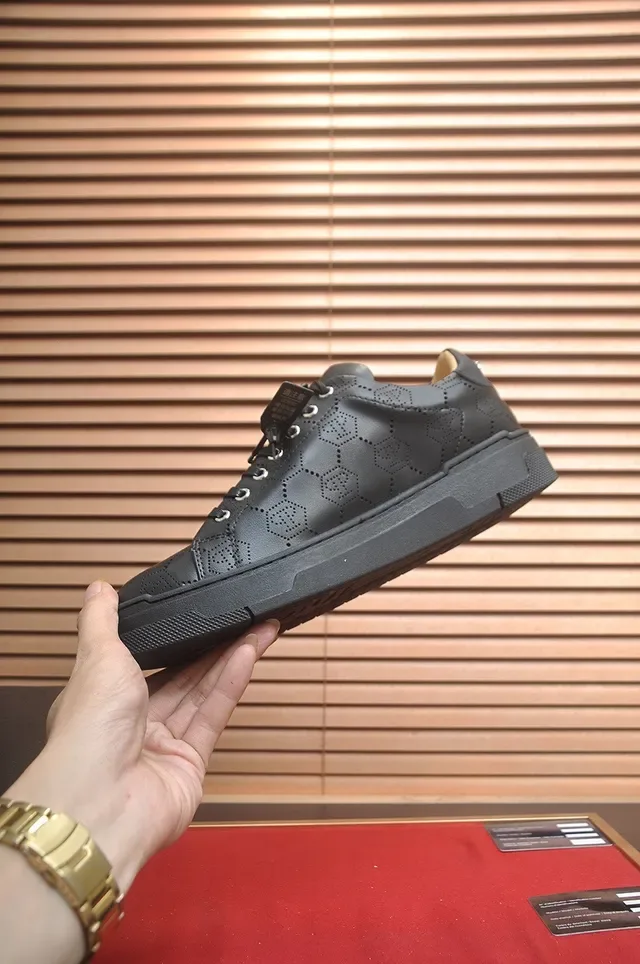 Philipp Plein Hexagon Perforated Black लाइफस्टाइल स्नीकर 5