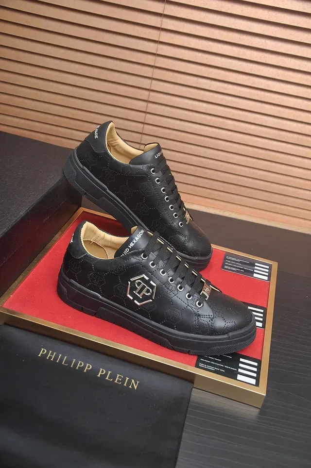 Philipp Plein Hexagon Perforated Black लाइफस्टाइल स्नीकर 6