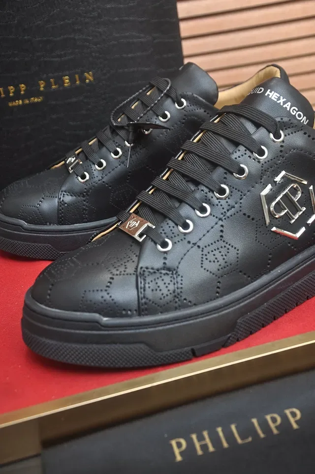 Philipp Plein Hexagon Perforated Black लाइफस्टाइल स्नीकर 8
