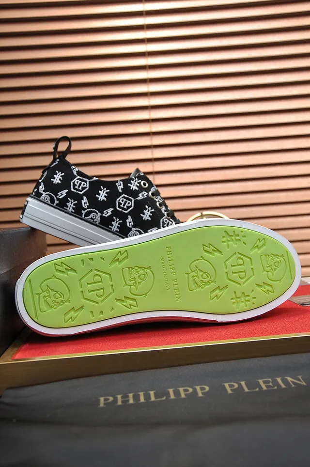 Philipp Plein tênis de lona impressa low top lifestyle 5