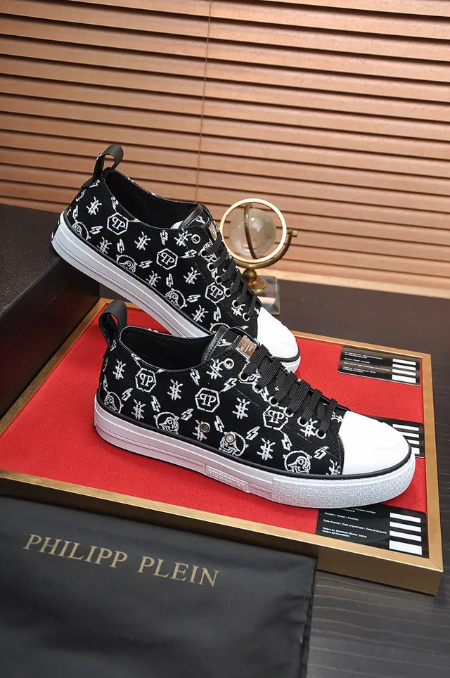 Philipp Plein tênis de lona impressa low top lifestyle 6