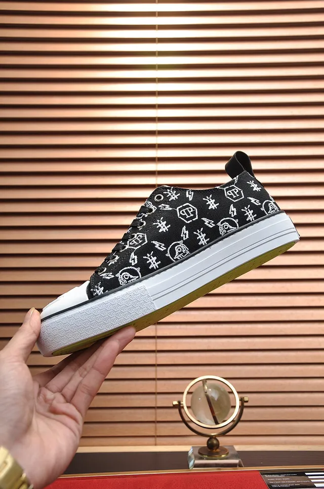 Philipp Plein tênis de lona impressa low top lifestyle 7