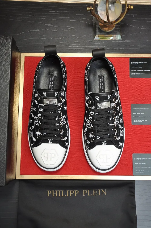 Philipp Plein tênis de lona impressa low top lifestyle 9