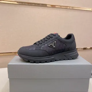 Prada Cloudbust Black Geometric Pattern Chunky Sneakers
