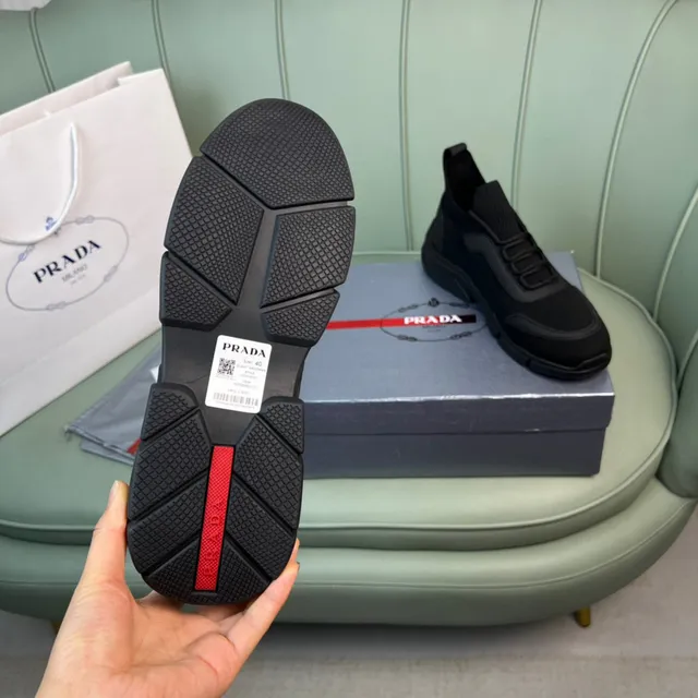 Prada Cloudbust Black Knit Sock-Fit Lifestyle Sneaker 2
