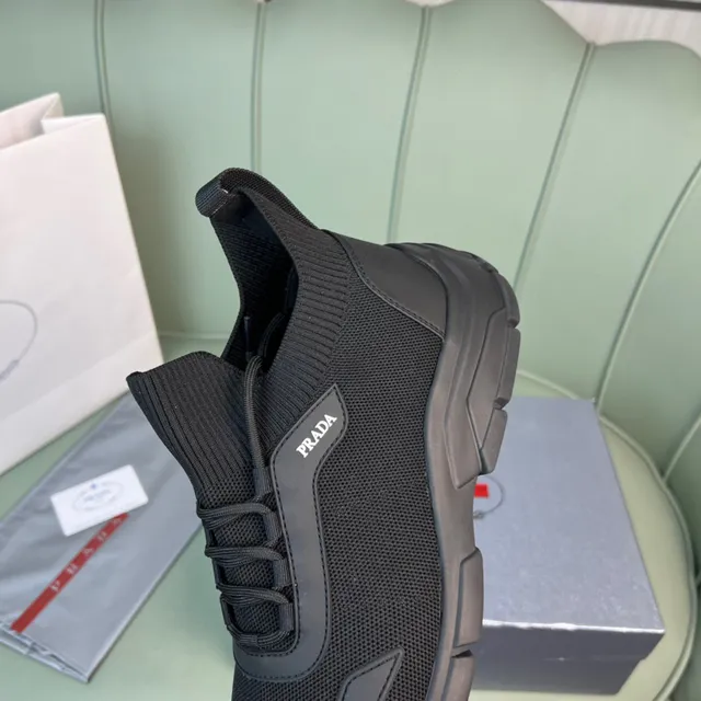 Prada Cloudbust Black Knit Sock-Fit Lifestyle Sneaker 3