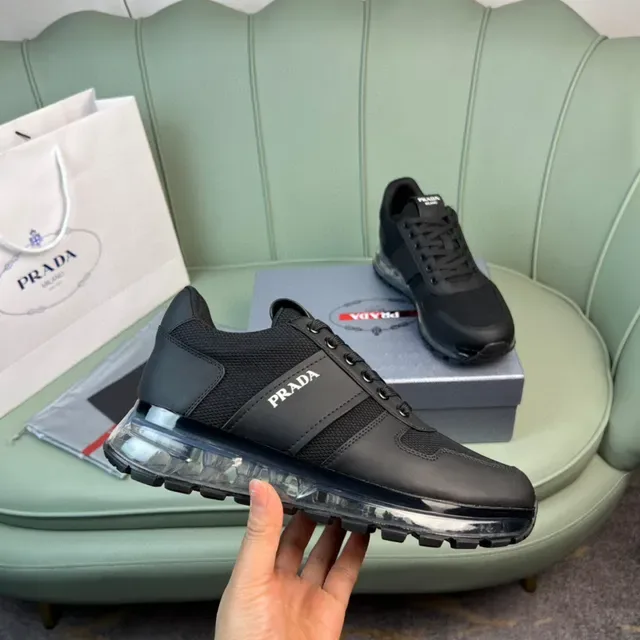 Prada Cloudbust Black Mesh and Synthetic Lifestyle Sneakers 4
