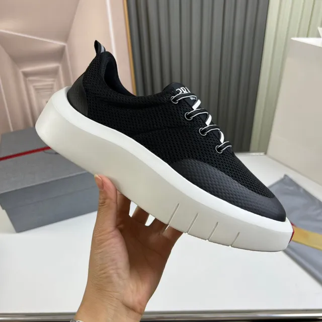 Prada Cloudbust Black Mesh Platform Lifestyle Sneakers 5