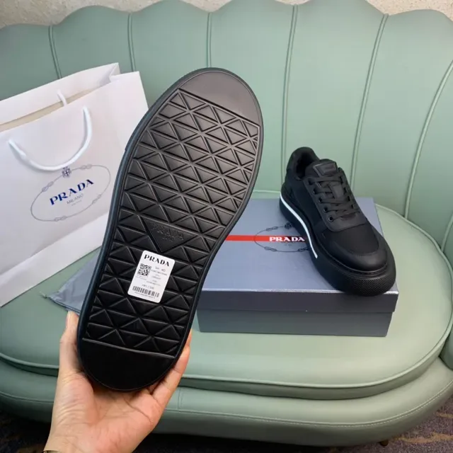 Prada Cloudbust Black Mixed-Material Platform Lifestyle Sneakers 2