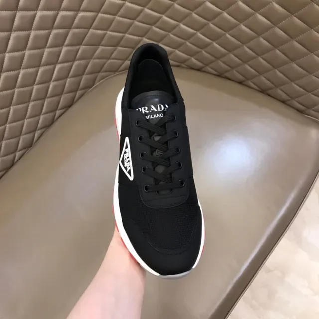Prada Cloudbust Black White Red Lifestyle Sneakers 3