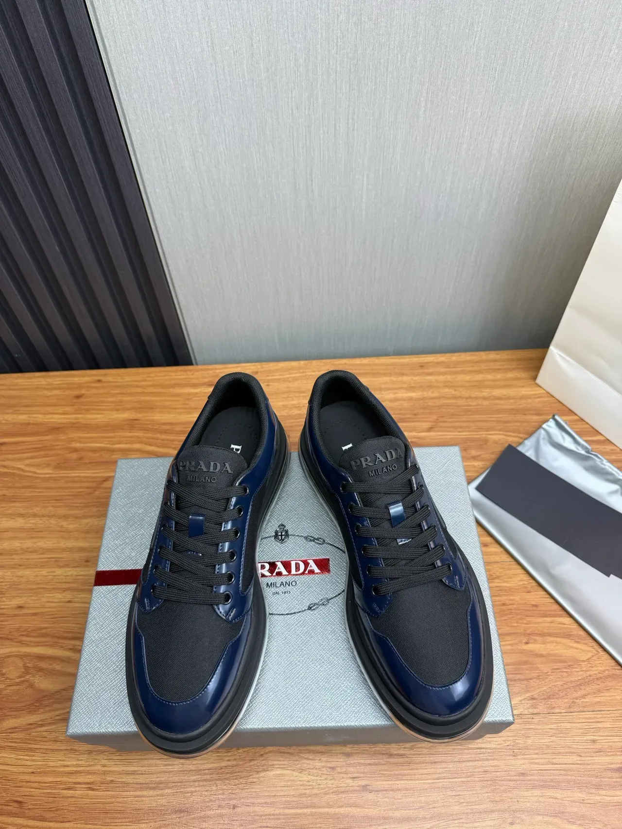 Prada Cloudbust Navy and Black Lifestyle Sneakers 2