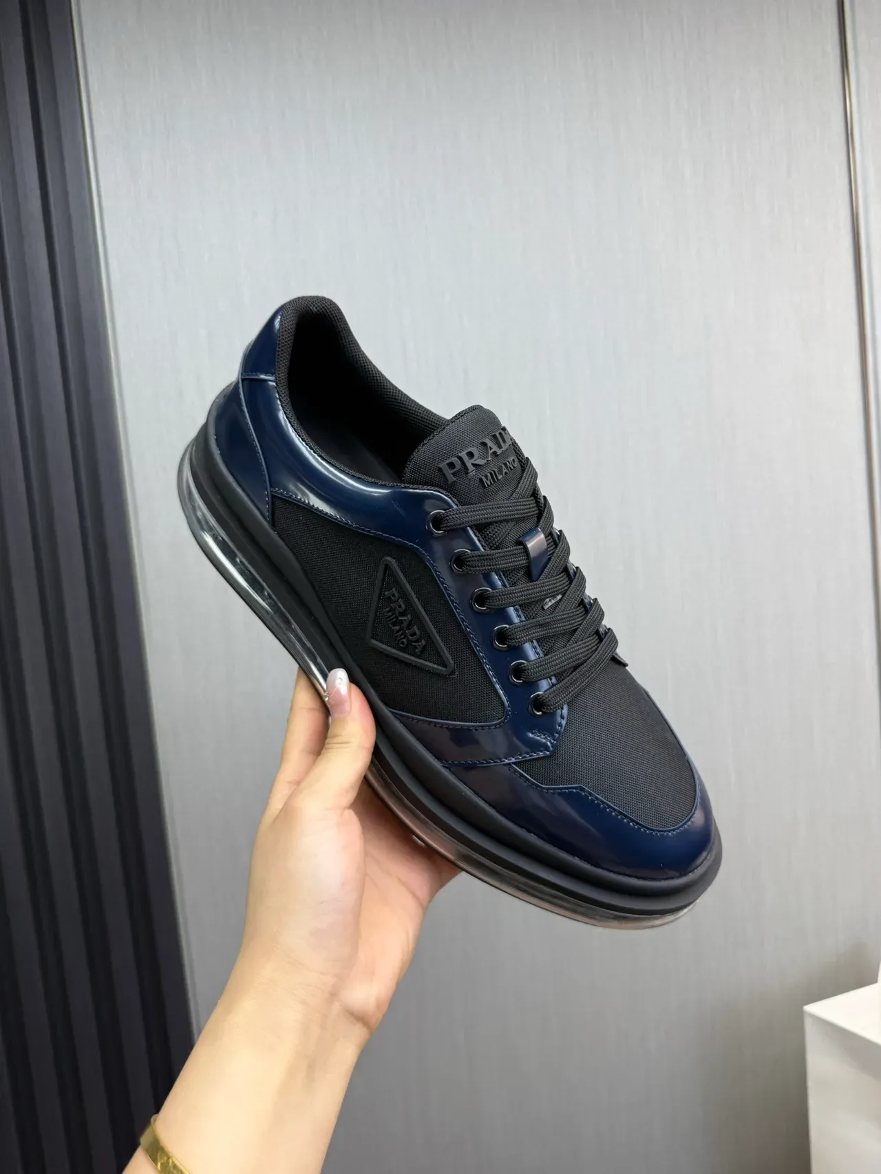 Prada Cloudbust Navy and Black Lifestyle Sneakers 7