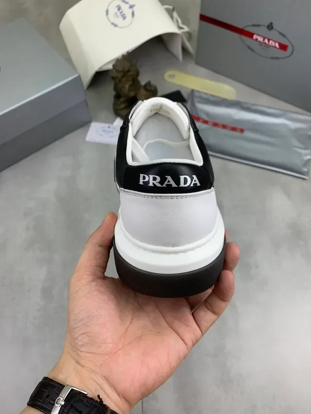 Prada Cloudbust Two-Tone Leather Lifestyle Sneakers 3