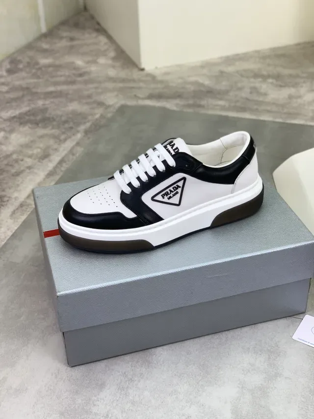 Prada Cloudbust Two-Tone Leather Lifestyle Sneakers 4