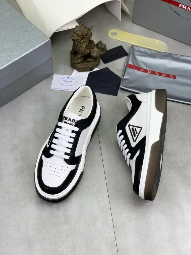 Prada Cloudbust Two-Tone Leather Lifestyle Sneakers 5