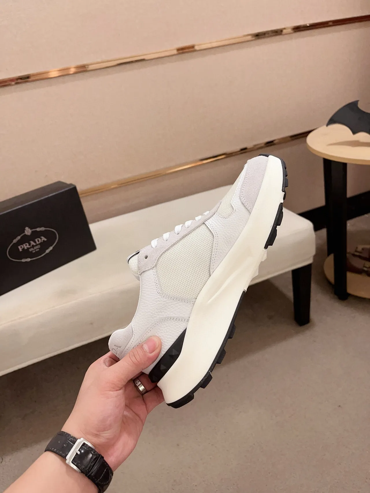 Prada Cloudbust White and Black Lifestyle Sneakers 5