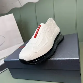 Prada Cloudbust 白黑 网面 套脚 休闲鞋