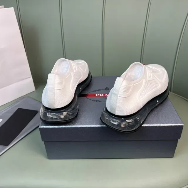 Prada Cloudbust Blanc et Noir Slip-On Maille Lifestyle Sneakers 2