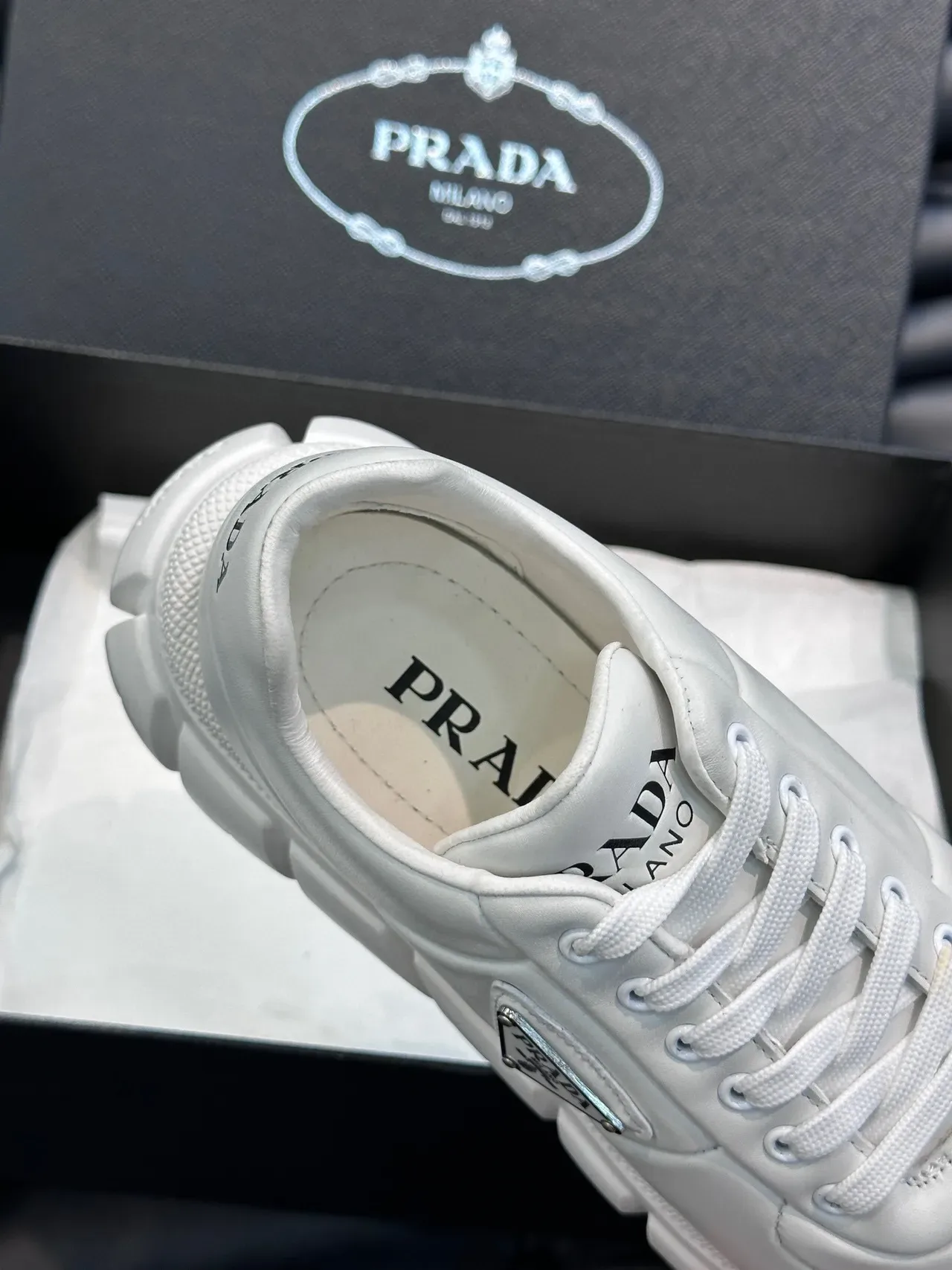 Prada Cloudbust White Chunky Sneakers 4