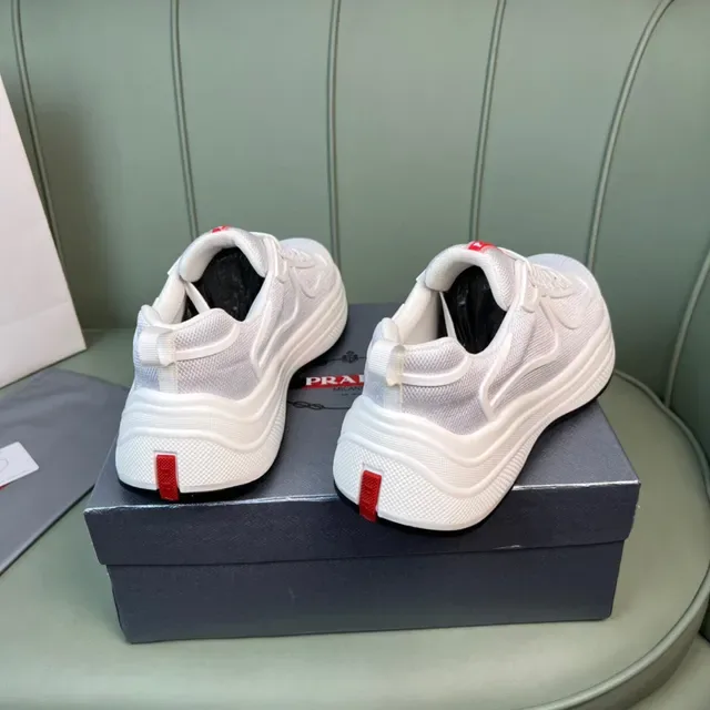 Prada Cloudbust 白灰网面鞋面雕塑中底厚底运动鞋 5