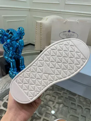 Prada Cloudbust White Leather Platform Lifestyle Sneakers 3