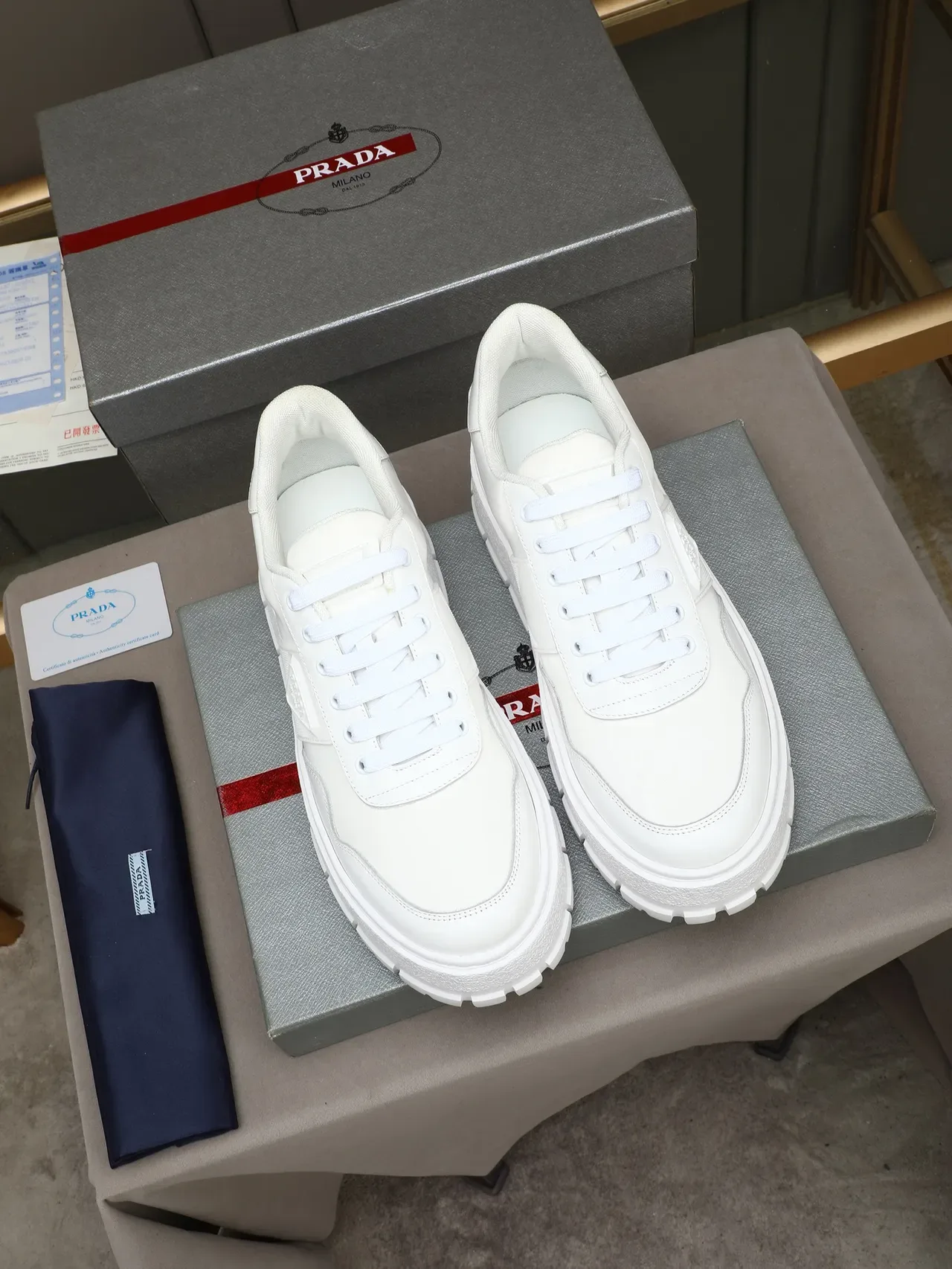 Prada Cloudbust White Monochrome Lifestyle Sneaker 2