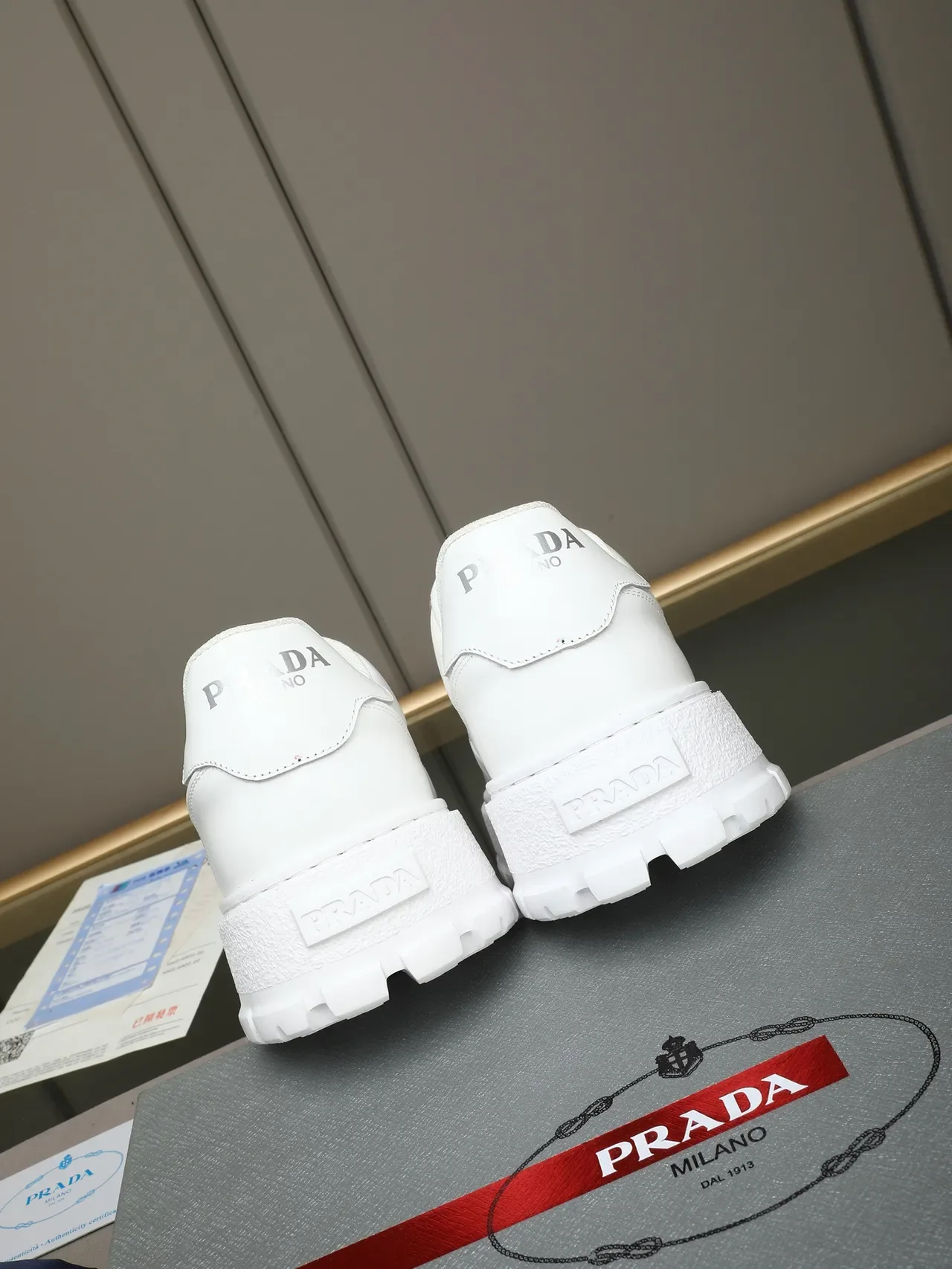Prada Cloudbust White Monochrome Lifestyle Sneaker 3