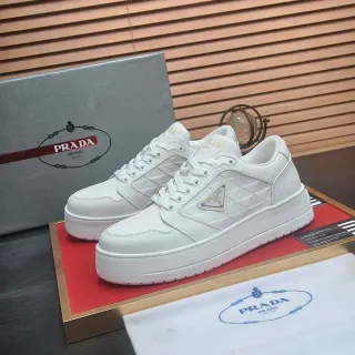 Prada Cloudbust Tênis Brancos Matelados Plataforma Lifestyle