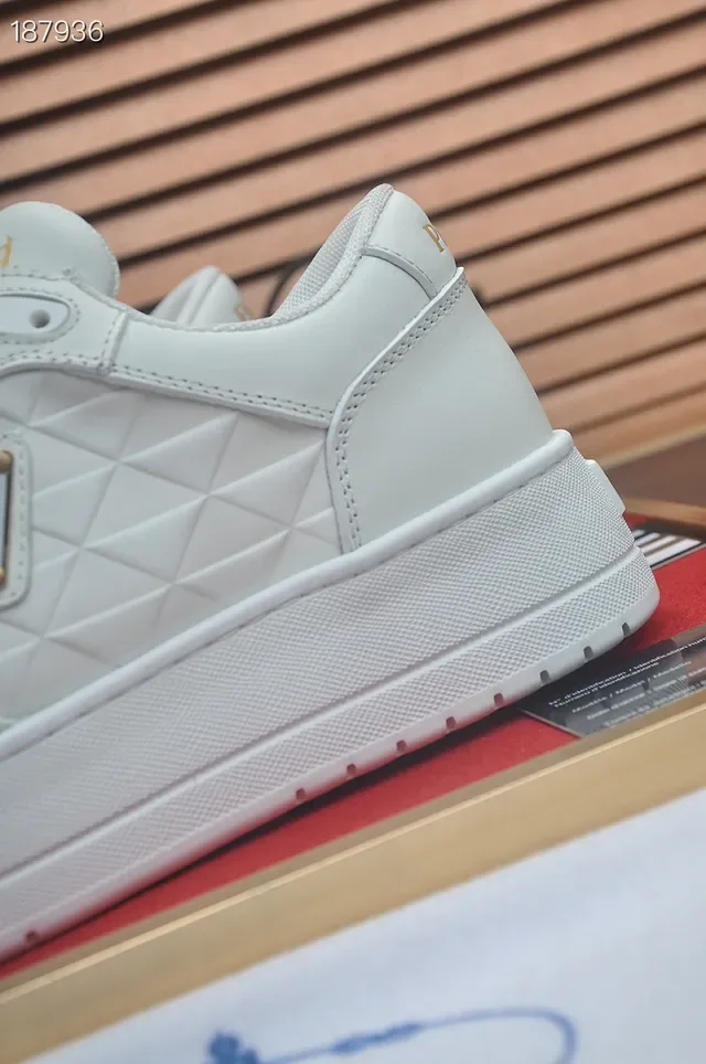 Prada Cloudbust White Quilted Platform Lifestyle Sneakers 8