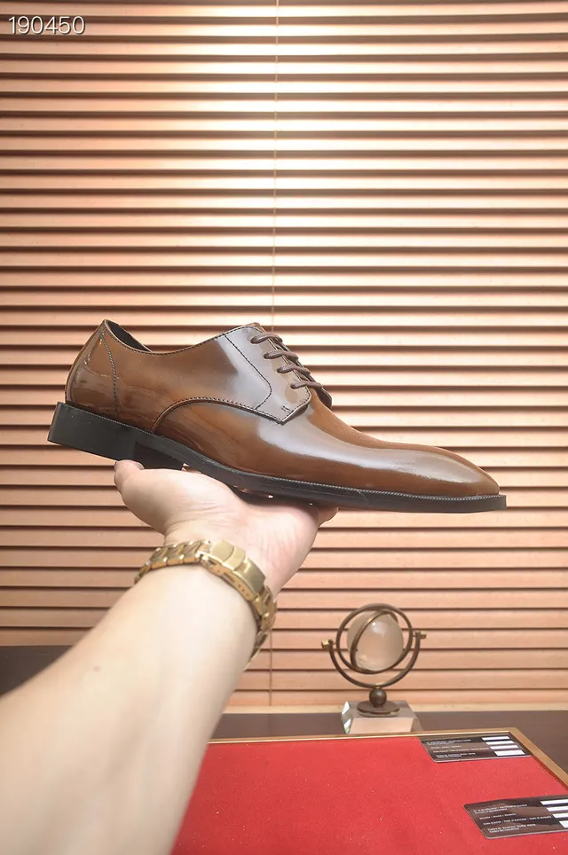 Prada Polished Tan Cap-Toe Oxford Shoes 6