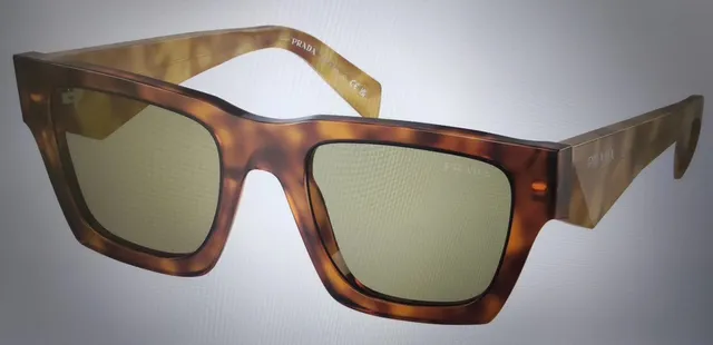 Prada Rectangular Translucent White Sunglasses 2
