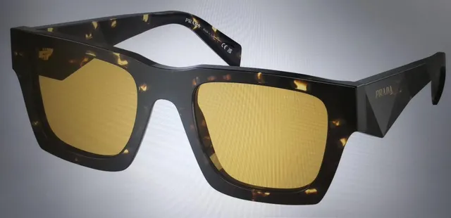 Prada Rectangular Translucent White Sunglasses 4