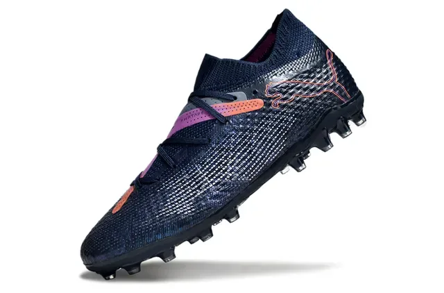 Puma Future Z Navy Pink Knit Upper Gradiente Iridiscente Firm-Ground Sapatos de Futebol 3