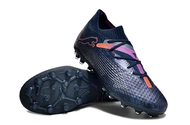 Puma Future Z Navy Pink Knit Upper Gradiente Iridiscente Firm-Ground Sapatos de Futebol 4