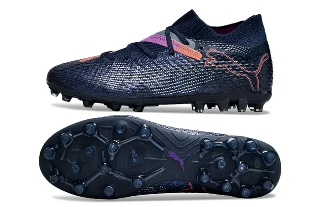 Puma Future Z Navy Pink Knit Upper Gradiente Iridiscente Firm-Ground Sapatos de Futebol 6