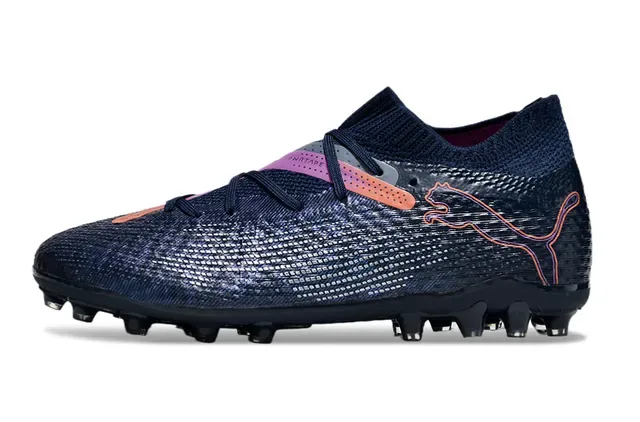 Puma Future Z Navy Pink Knit Upper Gradiente Iridiscente Firm-Ground Sapatos de Futebol 7