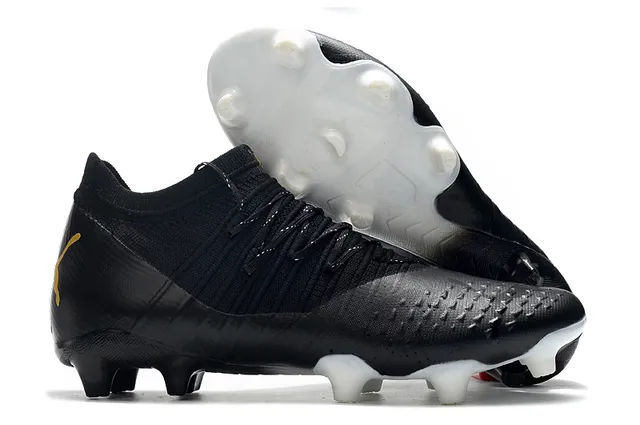 Puma Future Z কমলা সোনালি ক্রিটেড আপার অ্যাসিমেট্রিক্যাল লেসিং দৃঢ় মাটি ফুটবল জুতা 4
