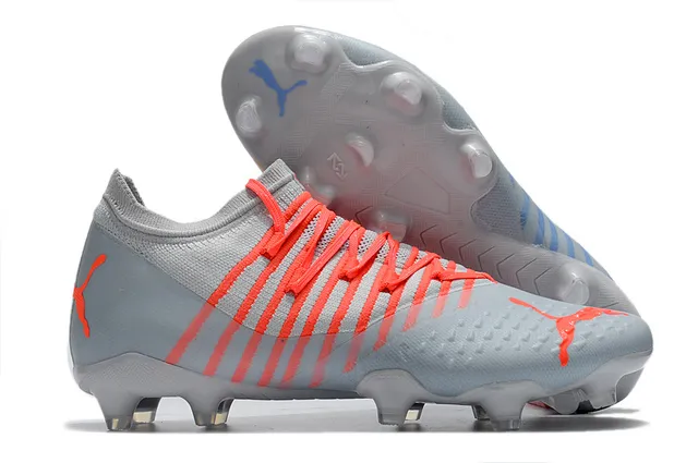 Puma Future Z কমলা সোনালি ক্রিটেড আপার অ্যাসিমেট্রিক্যাল লেসিং দৃঢ় মাটি ফুটবল জুতা 8