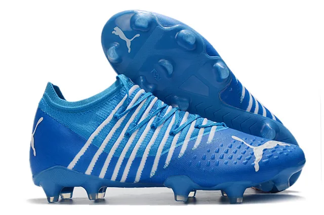 Puma Future Z কমলা সোনালি ক্রিটেড আপার অ্যাসিমেট্রিক্যাল লেসিং দৃঢ় মাটি ফুটবল জুতা 11