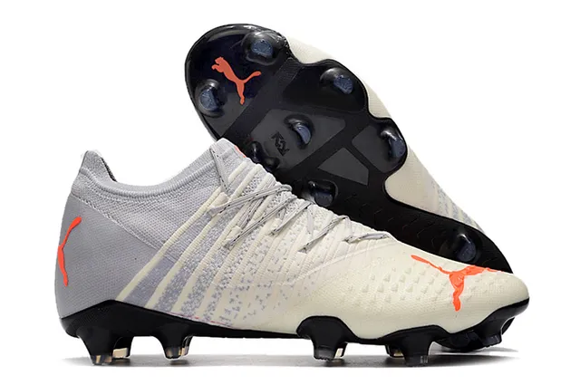 Puma Future Z কমলা সোনালি ক্রিটেড আপার অ্যাসিমেট্রিক্যাল লেসিং দৃঢ় মাটি ফুটবল জুতা 17